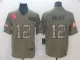 Men's New England Patriots #12 Tom Brady 2019 Olive/Camo Salute To Service Limited Jersey