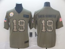 Men's Pittsburgh Steelers #19 JuJu Smith-Schuster 2019 Olive/Camo Salute To Service Limited Jersey