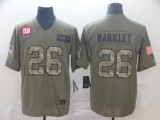 Men's New York Giants #26 Saquon Barkley 2019 Olive/Camo Salute To Service Limited Jersey