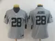 Women Nike Raiders #28 Josh Jacobs Grey Inverted Legend Jersey