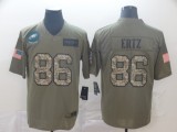 Men's Philadelphia Eagles #86 Zach Ertz 2019 Olive/Camo Salute To Service Limited 