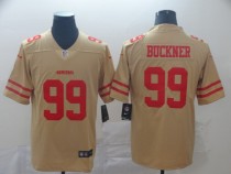 Nike San Francisco 49ers #99 Buckner  Gold Inverted Legend Men Jersey