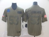 Nike Indianapolis Colts  #53 Darius Leonard Olive 2019 Salute To Service Limited Men Jersey