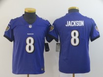 Youth Nike Ravens #8 LaMar Jackson Purple Vapor Untouchable Limited Jersey