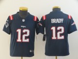 Youth New England Patriots #12 Brady Blue Color Rush Limited Jersey