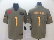 Men's Arizona Cardinals #1 Kyler Murray 2019 Olive/Gold Salute To Service Limited Jersey