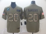 Men's Philadelphia Eagles #20 Brian Dawkins 2019 Olive/Camo Salute To Service Limited Jersey