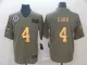 Men's Raiders #4 Carr 2019 Olive/Gold Salute To Service Limited Jersey