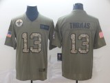 Men's New Orleans Saints #13 Michael Thomas 2019 Olive/Camo Salute To Service Limited Jersey