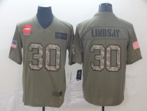 Men's Denver Broncos #30 Phillip Lindsay 2019 Olive/Camo Salute To Service Limited Jersey