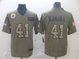 Men's New Orleans Saints #41 Alvin Kamara 2019 Olive/Camo Salute To Service Limited Jersey