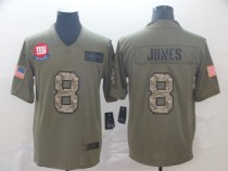 Men's New York Giants #8 Daniel Jones 2019 Olive/Gold Salute To Service Limited Jersey