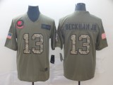 Men's Cleveland Browns #13 Odell Beckham Jr. 2019 Olive/Camo Salute To Service Limited Jersey