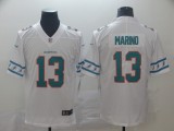 Men's Miami Dolphins #13 Dan Marino White Team Logo Limited Jersey