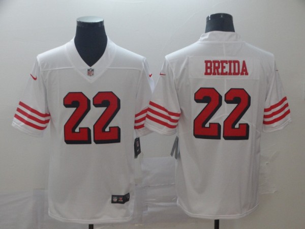 Nike San Francisco 49ers #22 Matt Breida White Color Rush Limited Jersey