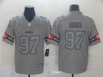 Men's San Francisco 49ers #97 Nick Bosa 2019 Gray Gridiron Team Logo Limited Jersey