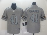 Men's New Orleans Saints #41 Alvin Kamara 2019 Gray Gridiron Team Logo Limited Jersey