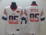 Men's San Francisco 49ers #85 George Kittle White 2019 USA Flag Fashion Limited Jersey