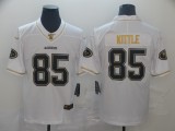 Men's San Francisco 49ers #85 George Kittle White 2019 100th Season Golden Edition Limited Jersey