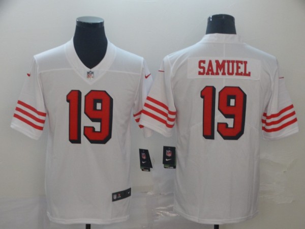 Nike San Francisco 49ers #19 Samuel White Color Rush Limited Jersey