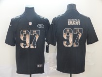 Men's San Francisco 49ers #97 Nick Bosa 2019 Black Statue Of Liberty Limited Jersey