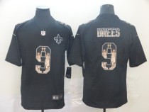 Men's New Orleans Saints #9 Drew Brees 2019 Black Statue Of Liberty Limited Jersey 