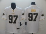 Men's San Francisco 49ers #97 Nick Bosa White 2019 100th Season Golden Edition Limited Jersey