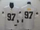 Men's San Francisco 49ers #97 Nick Bosa White 2019 100th Season Golden Edition Limited Jersey