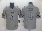 Men's Raiders #4 Derek Carr 2019 Gray Gridiron Team Logo Limited Jersey