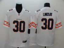 Men's Denver Broncos #30 Phillip Lindsay 2019 White Team Logo Limited Jersey