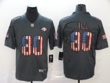 Men's San Francisco 49ers #80 Jerry Rice Grey 2019 Salute To Service USA Flag Fashion Limited Jersey