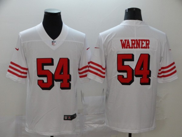 Nike San Francisco 49ers #54 Warner White Rush Vapor Untouchable Limited Jersey