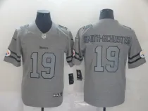 Men's Pittsburgh Steelers #19 JuJu Smith-Schuster  2019 Gray Gridiron Team Logo Limited Jersey