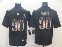 Men's Pittsburgh Steelers #90 T. J. Watt 2019 Black Statue Of Liberty Limited Jersey