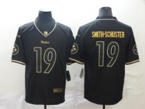 Men's Pittsburgh Steelers #19 JuJu Smith-Schuster Black 2019 Golden Edition Limited Jersey