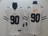 Men'sittsburgh Steelers #90 T. J. Watt White 2019 Team Logo Cool Edition Stitched Jersey