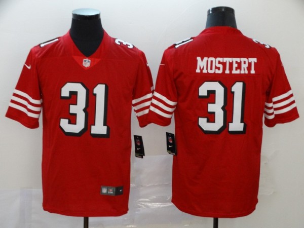 Men's 49ers #31 Raheem Mostert Red Color Rush Limited Jersey