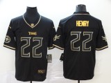 Men's Tennessee Titans #22 Derrick Henry Black 2019 Golden Edition Limited Jersey