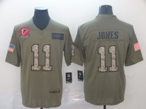 Men's Atlanta Falcons #11 Julio Jones 2019 Olive/Camo Salute To Service Limited Jersey