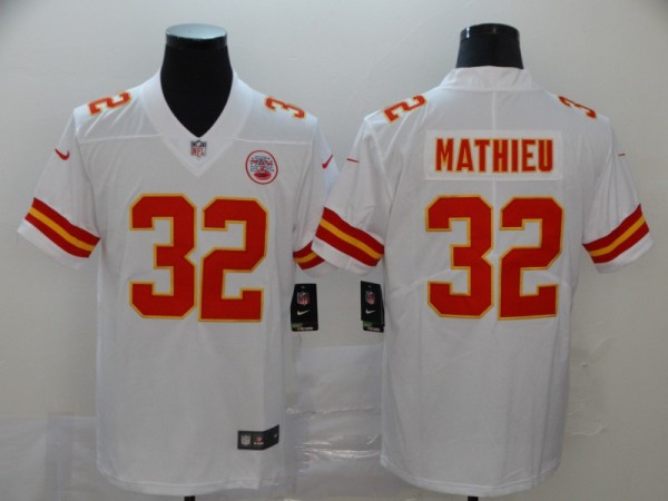 Men's Kansas City Chiefs #32 Tyrann Mathieu White Vapor Untouchable Limited Jersey