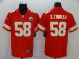 NFL Kansas City Chiefs #58 D.Thomas Red Vapor Untouchable Limited Jersey