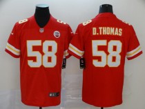 NFL Kansas City Chiefs #58 D.Thomas Red Vapor Untouchable Limited Jersey