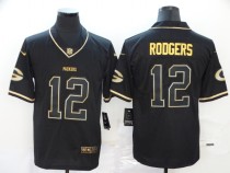 Men's Green Bay Packers #12 Aaron Rodgers Black 2019 Golden Edition Limited Jersey