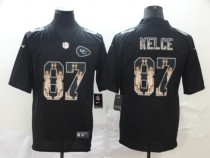 Men's Kansas City Chiefs #87 Travis Kelce 2019 Black Statue Of Liberty Limited Jersey