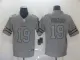 Men's Minnesota Vikings #19 Adam Thielen 2019 Gray Gridiron Team Logo Limited Jersey