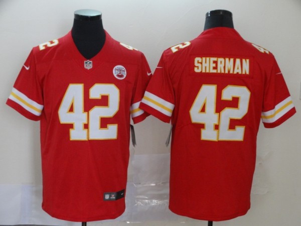 Men's Kansas City Chiefs #42 Anthony Sherman Red Vapor Untouchable Limited Jersey