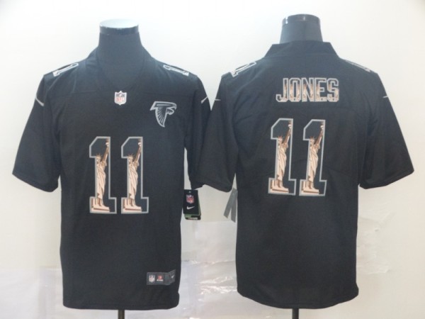 Men's Atlanta Falcons #11 Julio Jones 2019 Black Statue Of Liberty Limited Jersey