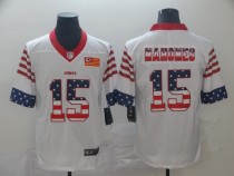 Men's Kansas City Chiefs #15 Patrick Mahomes White 2019 USA Flag Fashion Limited Jersey