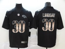 Men's Denver Broncos #30 Phillip Lindsay 2019 Black Statue Of Liberty Limited Jersey