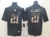 Men's Dallas Cowboys #21 Ezekiel Elliott 2019 Black Statue Of Liberty Limited Jersey